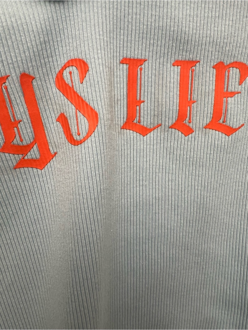 Boys Lie Women’s Ribbed Crop Top Blue - Picture 5 of 5